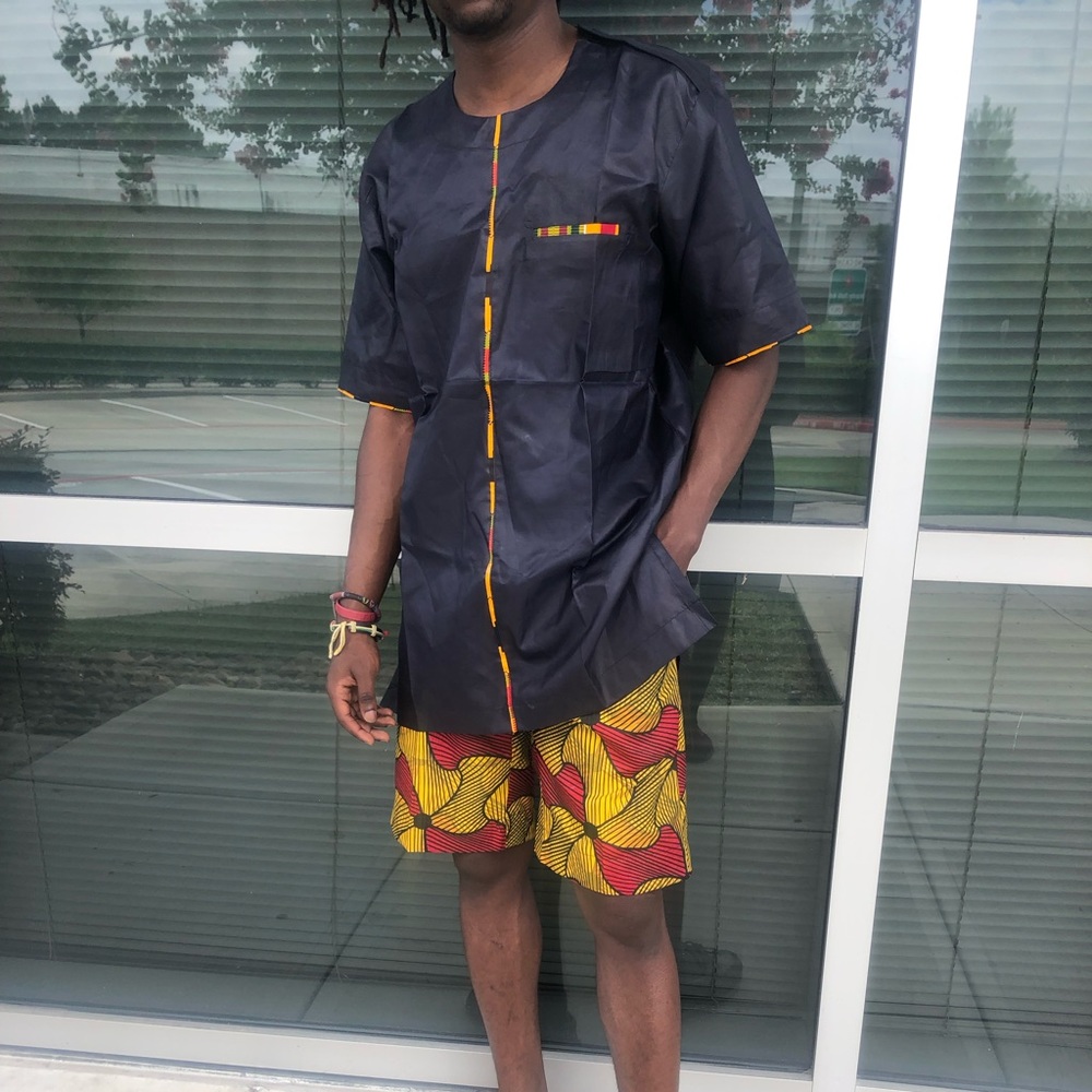 African men short sleeve shirt